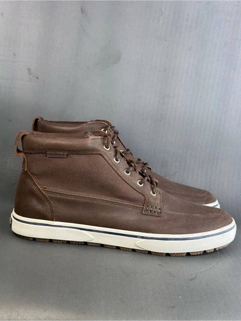Sperry Men's Halyard Sneakerboot shoes brown size 13